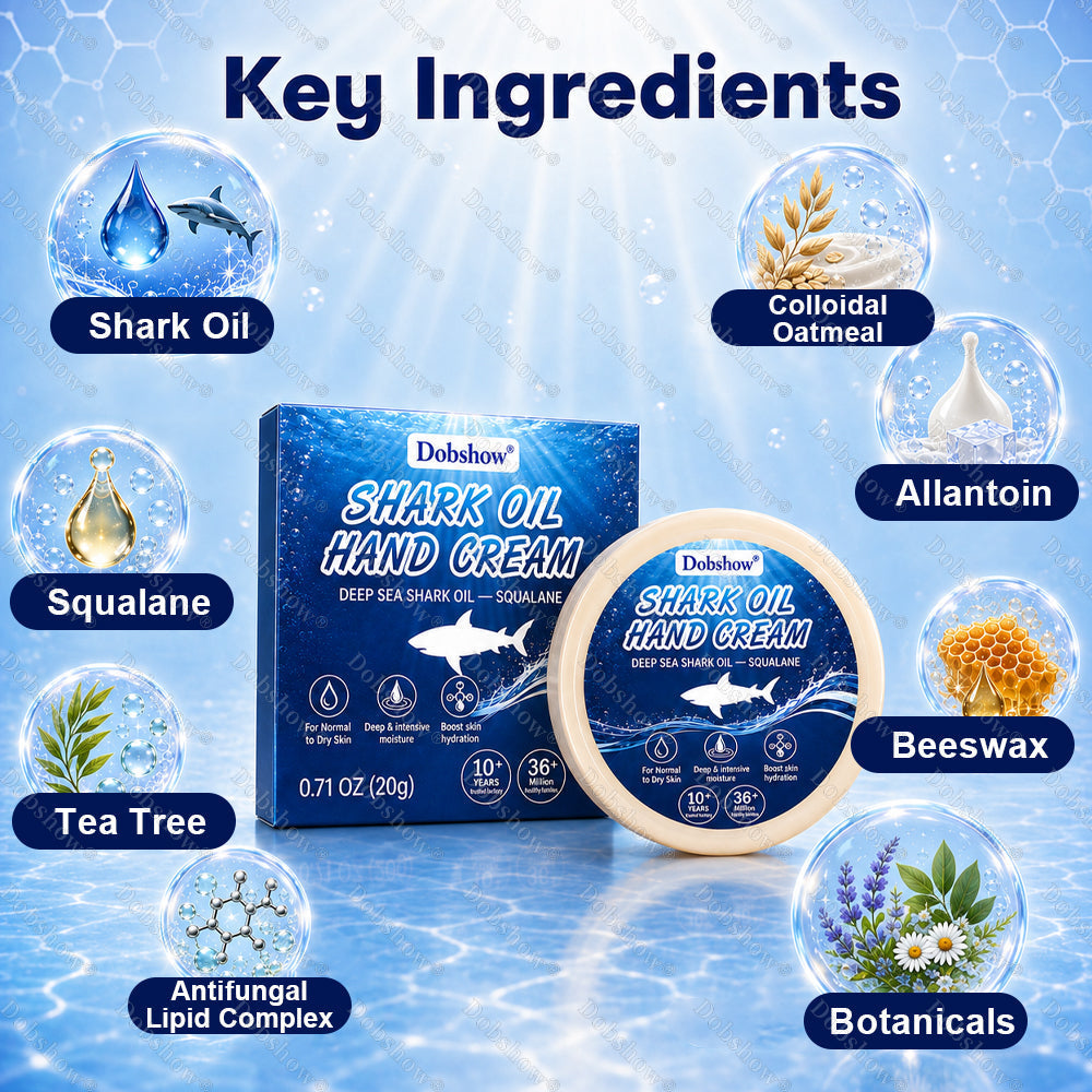 🏆𝐎𝐟𝐟𝐢𝐜𝐢𝐚𝐥 𝐔𝐒 𝐒𝐭𝐨𝐫𝐞-Dobshow® Shark Oil Hand Cream🦈✨Time-Limited Discount🎉