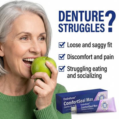 🎉Special limited-time discount-Dobshow® ComfortSeal Max Denture Adhesive-Long‑Lasting Hold for Secure Denture Wear🌎Global Shipping