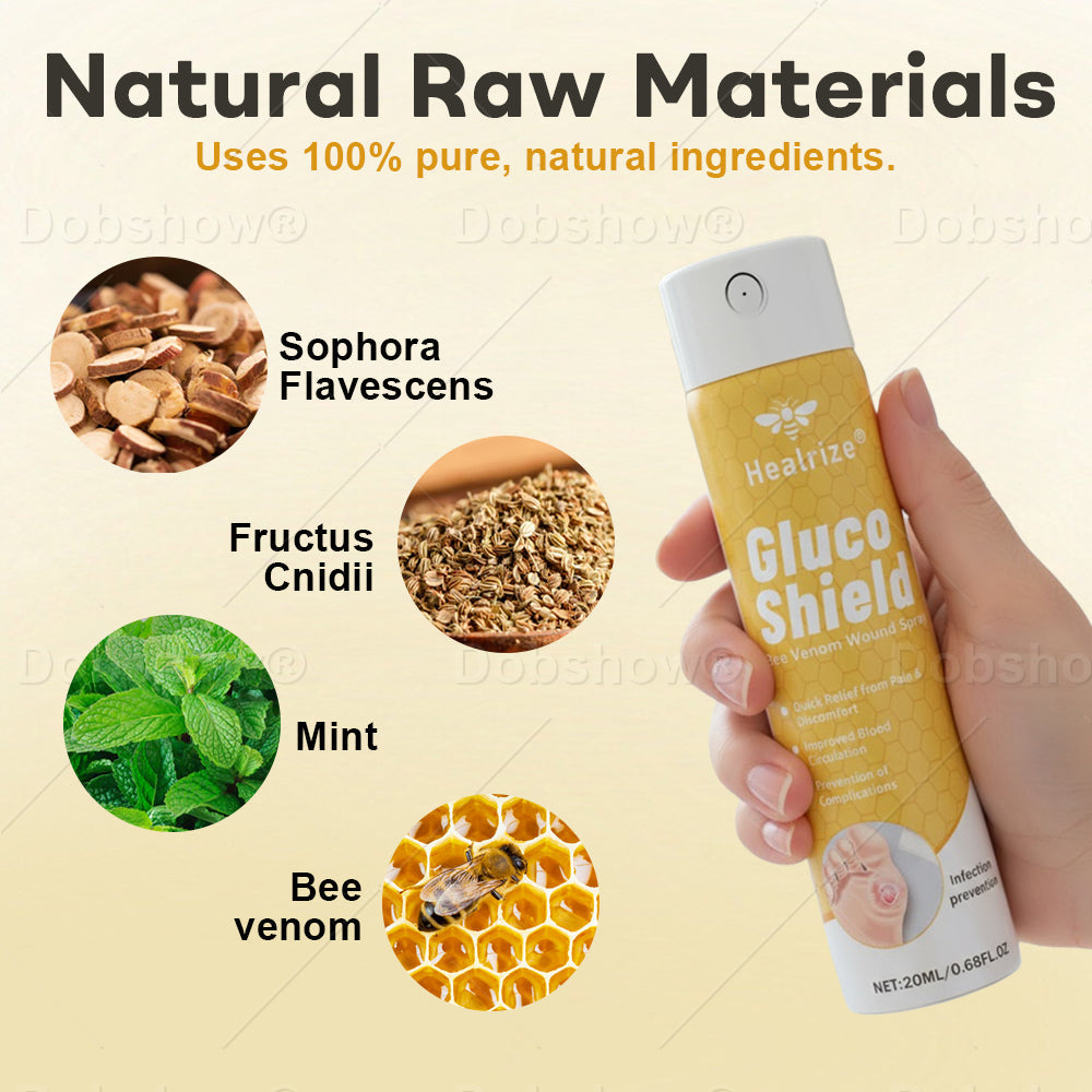 Best Seller🔥 Healrize® GlucoShield Bee Venom Wound Spray-Supports diabetic foot care & speeds up wound recovery 🎉Special limited-time discount