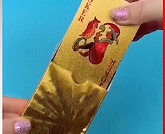 `MCOIKY® Gold Foil Deluxe Poker Card