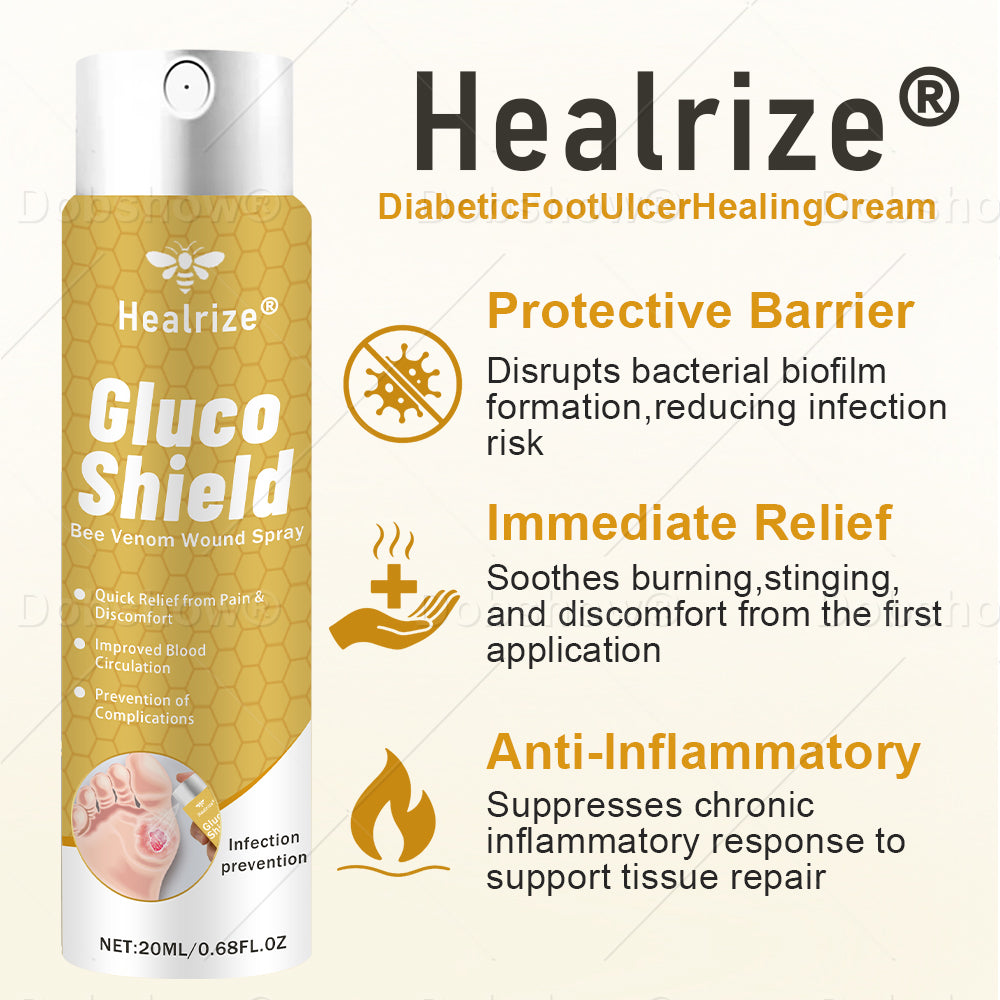 Best Seller🔥 Healrize® GlucoShield Bee Venom Wound Spray-Supports diabetic foot care & speeds up wound recovery 🎉Special limited-time discount
