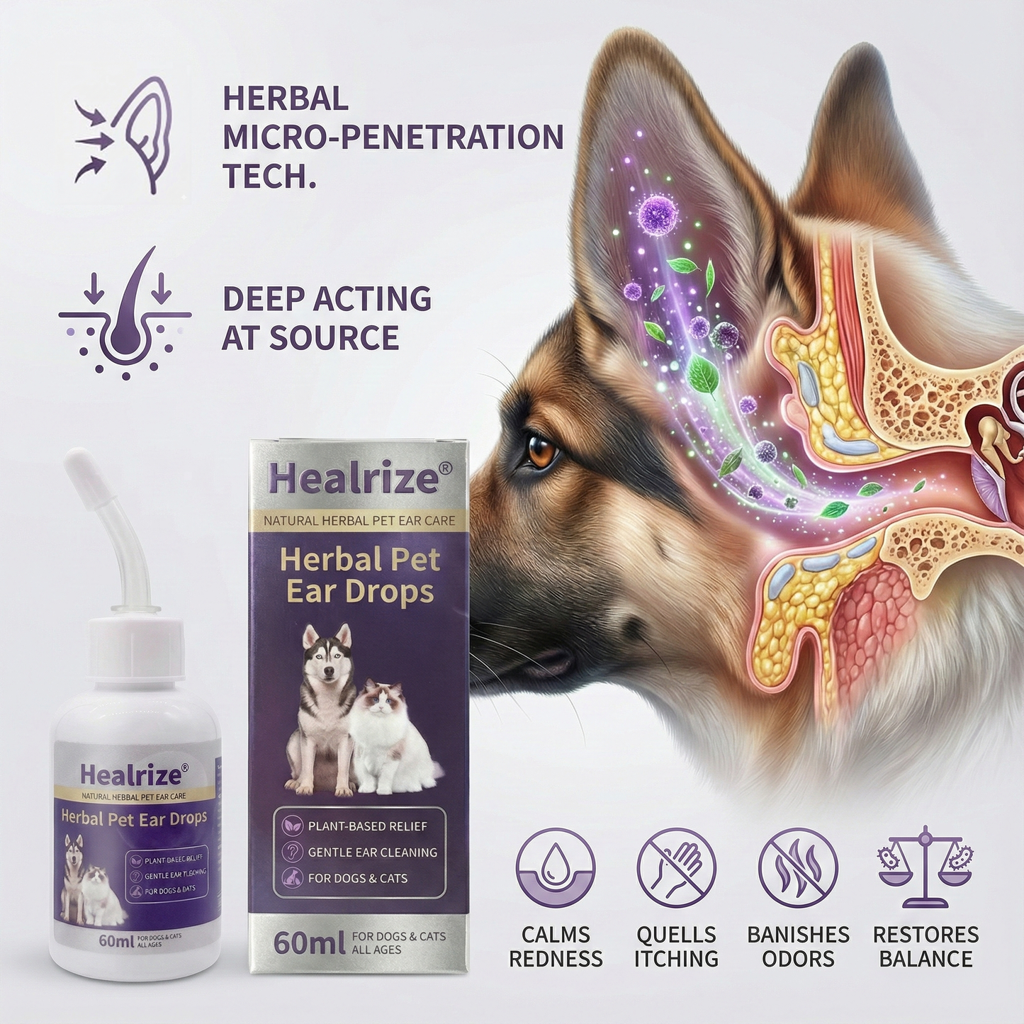 Healrize® Herbal Pet Ear Drops🌿