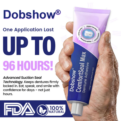 🎉Special limited-time discount-Dobshow® ComfortSeal Max Denture Adhesive-Long‑Lasting Hold for Secure Denture Wear🌎Global Shipping