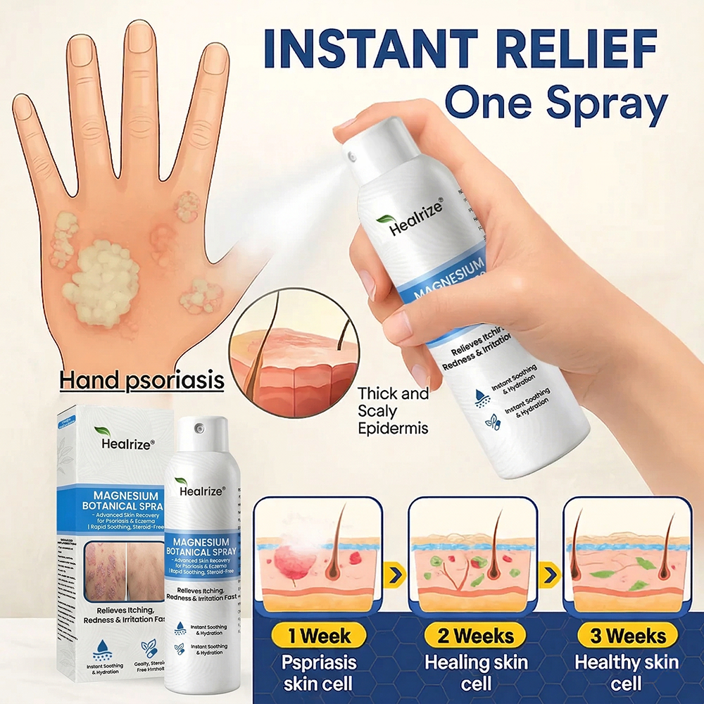 🎉Special limited-time discount | Healrize® Magnesium Botanical Spray – Advanced Skin Recovery for Psoriasis & Eczema | Rapid Soothing, Steroid-Free🚀Global Shipping