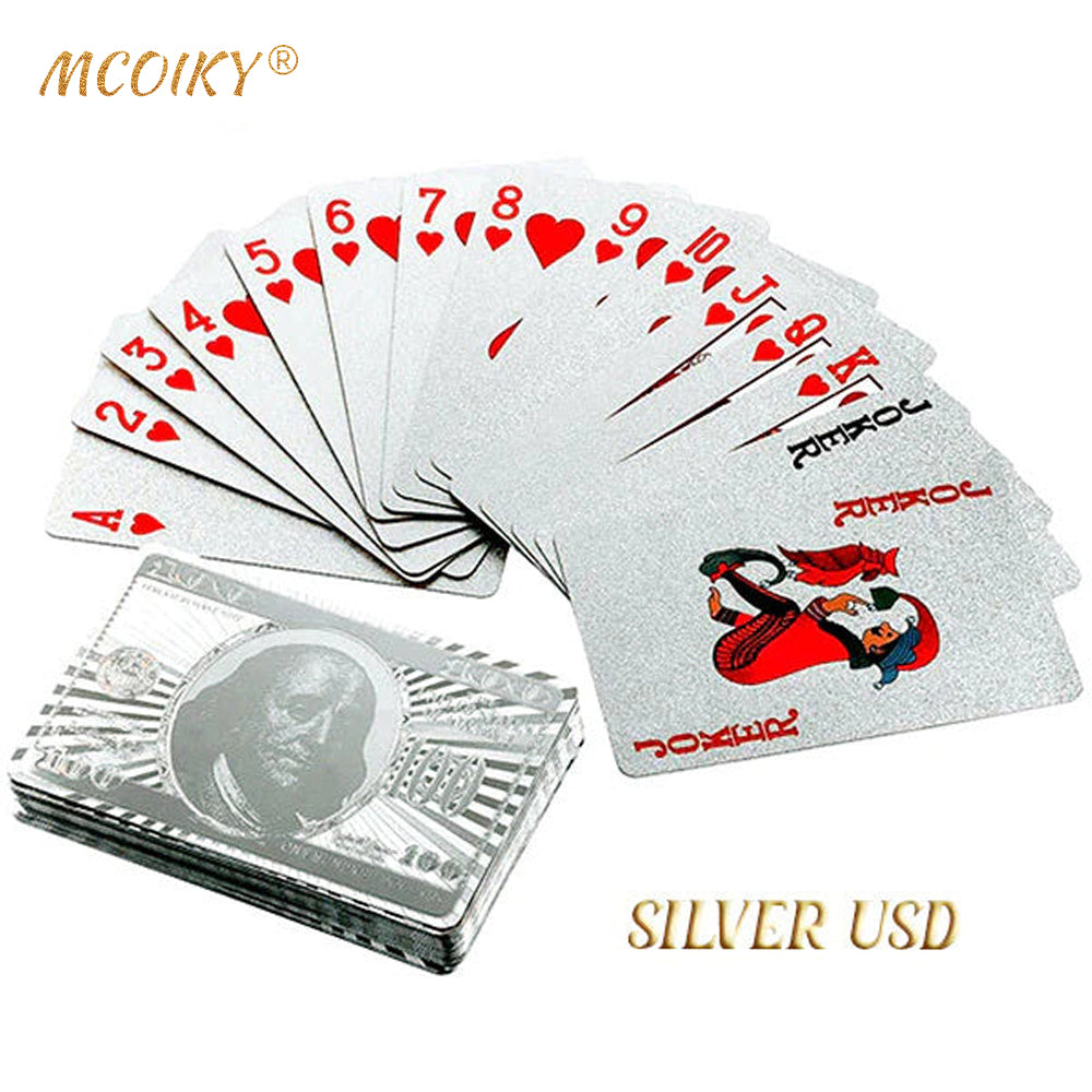 `MCOIKY® Gold Foil Deluxe Poker Card