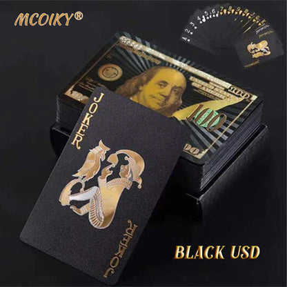 `MCOIKY® Gold Foil Deluxe Poker Card
