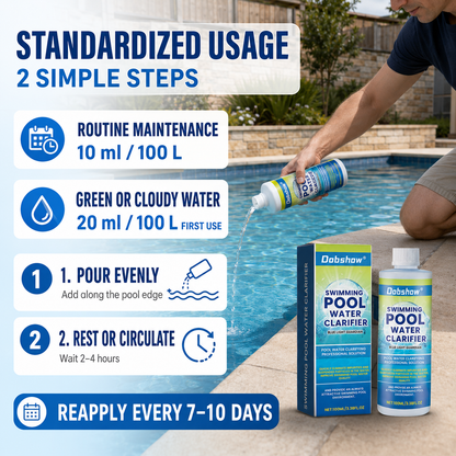 🎉Special limited-time discount🎉Dobshow®  Swimming Pool Water Clarifier-Ultra-concentrated and odor-free: 24-hour rapid algae rescue for long-lasting clarity and crystal-clear water🔥Best Seller🔥
