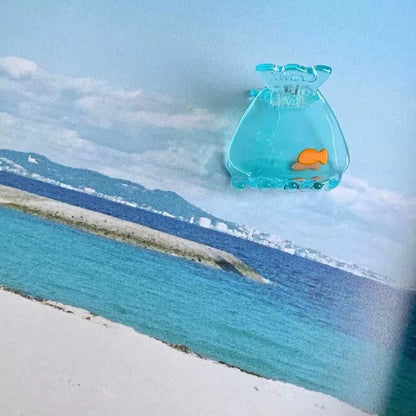 MCOIKY® Ocean blue semi-transparent goldfish mini claw clip